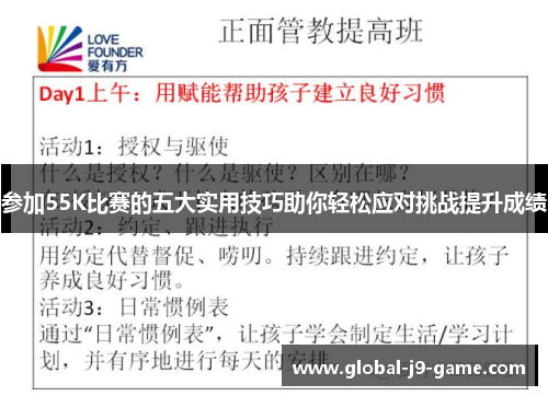 参加55K比赛的五大实用技巧助你轻松应对挑战提升成绩 参加55K比赛的五大实用技巧助你轻松应对挑战提升成绩